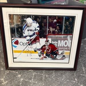 CCM Framed Hockey Action Photo with White and Red Accents With Certificate Of Au